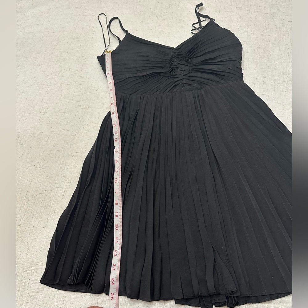 Express Black Ruched Mini Dress - Picture 9 of 14